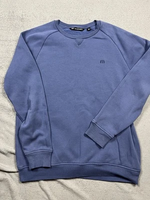 Travis Mathew Sweater Mens Large Blue Pullover Crewneck Casual Golf Performance - Image 1 of 4