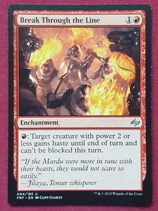 Magic The Gathering FATE REFORGED BREAK THROUGH THE LINE red card MTG - Picture 1 of 2