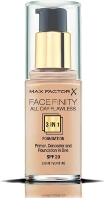 Max Factor Facefinity 3-In-1 All Day Flawless Foundation, SPF 20, Light Ivory 40 - Image 1 of 4