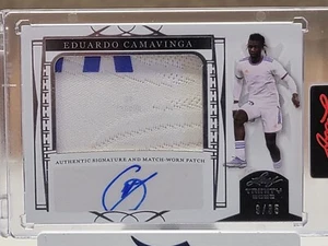 2022 Leaf Trinity Soccer Eduardo Camavinga MatchWorn AUTO 2 COLOR PATCH 9/35 - Bild 1 von 6