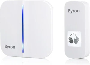 Byron Wireless Portable Doorbell Set Touch Free Door Push Wave Sensor 100m Range - Picture 1 of 6