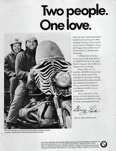 BMW R60 1966 motocicleta "Danny Liska One Love"" anuncio impreso original - Imagen 1 de 1
