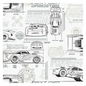 York DI0917 Neutral Disney and Pixar Cars Schematic Unpasted Wallcoverings