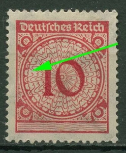 Imperio alemán 1923 error de placa salto en roseta 340 Pa HT con pliegue - Imagen 1 de 1