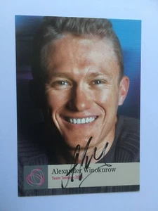 Autograph ALEXANDER VINOKOUROV (Russia)-Cycling-original handsigned off. card-1 - Picture 1 of 2