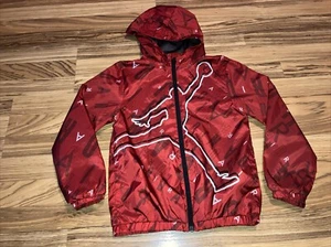 Nike Air Jordan Boys Small 8 10 Jumpman Nylon Windbreaker Spring Jacket Coat - Picture 1 of 5