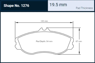 Pagid Brake Pad Set, NEW 1276 RS 42, Audi 80 2.2 Quattro S2 - Image 1 of 3