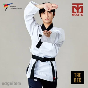 Uniforme MOOTO Taebek-2 Poomsae Dan (masculino) WT (Taekwondo Mundial) Dobok - Imagen 1 de 12