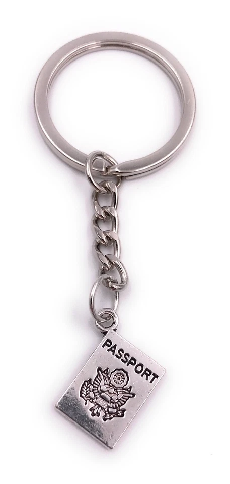 Passport Key Ring Pendant Silver Made of Metal - Image 1 of 1