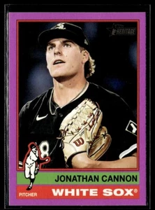 2025 Topps Heritage Jonathan Cannon Purple #323 - Picture 1 of 2