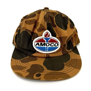 De colección KBRAND Amoco Petróleo Gas Camuflaje Snapback Sombrero Gorra Parche Marrón OSFA EE. UU. - Imagen 1 de 13