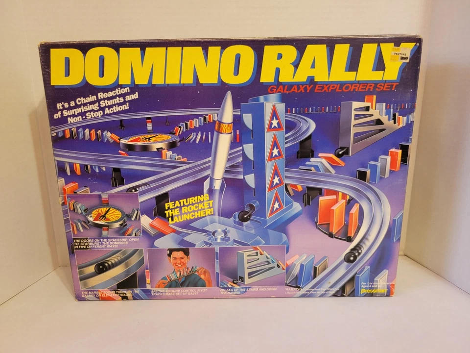 Domino Rally Galaxy Explorer Set Vintage 1993 Game - Incomplete - Image 1 of 4