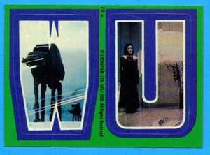 Pegatina Topps Empire Strikes Back 1980 S. 3 # 72 W & U (ex-mt) D - Imagen 1 de 2