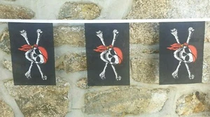 Red Bandana Pirate Flag Bunting - 6m With 20 Flags - Picture 1 of 4