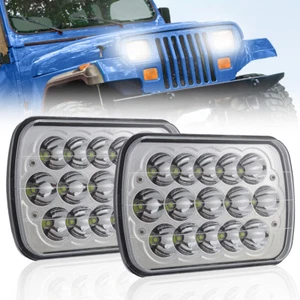 DOT SAE Pair 5X7 7X6 LED Headlight Hi/Lo Beam For Ford F250 F350 E150 E250 E350 - Picture 1 of 12