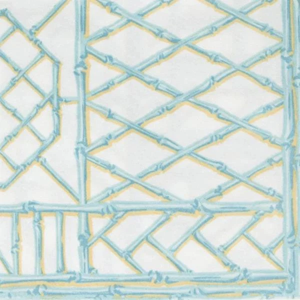 Servilletas de cena de lino de papel Robin's Egg con pantalla de bambú Foto 1 de 1