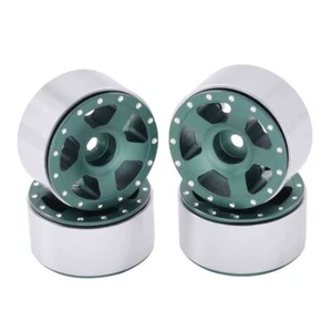 NZ Axial SCX24 CNC Aluminum Starfish Colorful Beadlock GREEN Wheels 4Pcs/Set - Picture 1 of 1