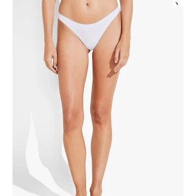 NUEVO CON ETIQUETAS Eberjey Tanga Algodón Elástico Bragas L/XL Blanco Lencería Ropa Interior A2025LR Foto 1 de 4