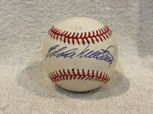 BEAUTIFUL Eddie Mathews AUTO'D ONL (White) Baseball, Milwaukee Braves, VERY NICE - Picture 1 of 2