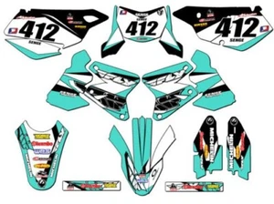 2005-2023 DRZ 400 SM 13 FLY Turquoise Senge Graphics Kit Compatible with Suzuki - Picture 1 of 10