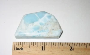 1,55" TROMMELSTEIN POLIERT NATÜRLICHER LARIMARSTEIN MINERAL DOMINIKANISCHE REPUBLIK 20,3g *5 - Bild 1 von 8
