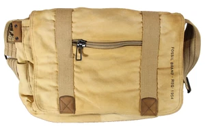 Fossil Original Canvas Messenger Bag A-54 1954 Crossbody Laptop BEIGE mbg - Picture 1 of 9