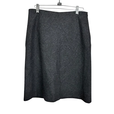 Chaiken Womens Sz 6 Gray Wool? Skirt A-Line Side Zip Minimalist Office Career - Изображение 1 из 4