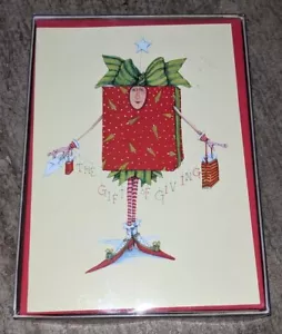 Dept 56 Christmas Krinkles Patience Brewster 10 biglietti di auguri sacchetto regalo NUOVO NUOVO CON SCATOLA - Foto 1 di 2