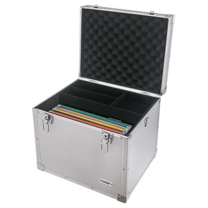 HMF Hängeregister Box, Alukoffer abschließbar, Aufbewahrung DIN A4 Mappen - Bild 1 von 6