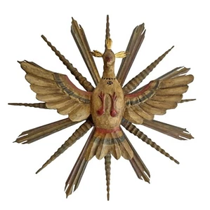 Heilig Geist Taube auf Strahlenkranz, Holz geschnitzt, um 1900 (# 15592) - Bild 1 von 5
