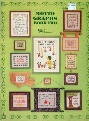 Motto Graphs Book Two by Faye Rate Stitcheries Counted Cross Stitch Leaflet - Image 1 of 3