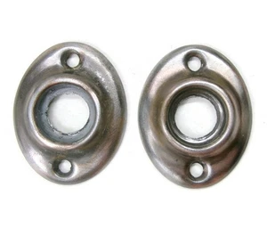 2 placas traseras antiguas vintage recuperadas ovaladas de roseta de escudo roseta - Imagen 1 de 2