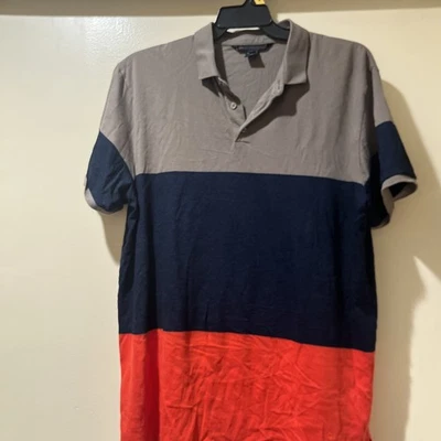 Polo Marc by Marc Jacobs Hombre 100% Algodón Tejido Color Bloqueado Tostado Azul Marino Rojo Talla: XXL Foto 1 de 4