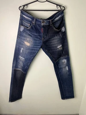 Pantalones de mezclilla desgastados italianos Dsquared2 para hombre talla 50 Foto 1 de 4
