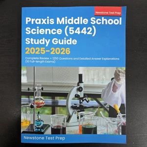 Praxis Middle School Science 5442 Study Guide 2025–2026 Newstone Test Prep NEW - Bild 1 von 2