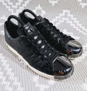 Adidas Superstar 80's Metal Toe Black Trainers UK 7 AQ2367 Leather Excellent - Picture 1 of 19