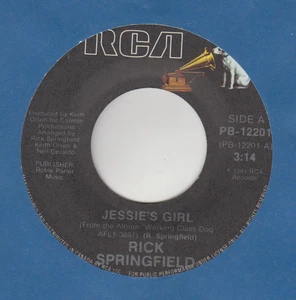 45 RPM - 7'' - RICK SPRINGFIELD - JESSIE'S GIRL / CARRY ME AWAY - Picture 1 of 2