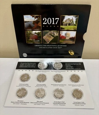 2017 Mint Set - America The Beautiful Quarters - Uncirculated 10-Coin Set P & D - Image 1 of 4