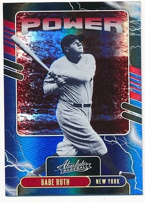 BABE RUTH 2021 ABSOLUTE BASEBALL POWER #PO-2 SP YANKEES NEW YORK #21/99 MINT - Image 1 of 2