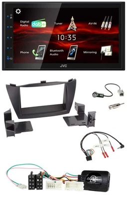 JVC USB Bluetooth Lenkrad DAB 2DIN Autoradio für Hyundai ix35 2010-2013 ohne Sou - Bild 1 von 4