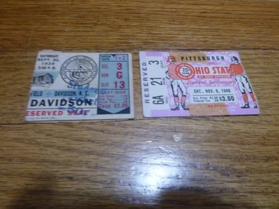 1939 1948 lot ticket Davidson Duke University Ohio State Pitt football ncaa - Image 1 of 2
