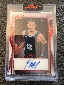 2025 Leaf Pearl Multi-Sport #PS-JM1 Ja Morant Red Spectrum Auto Card #/5 - Picture 1 of 4