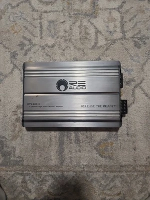 RE Audio Amplifier DTS-500.4 4 CHANNEL HIGH POWER MOSFET AMPLIFIER  - Image 1 of 4
