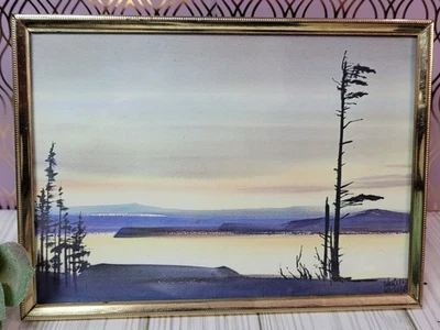 Acuarela Original De Colección Charles Mulvey Columbia River Washington Oregon Foto 1 de 4