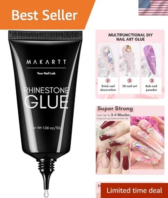 Gel pegamento para arte en uñas de secado rápido 30 ml para accesorios seguros de diamantes de imitación y joyas Foto 1 de 4