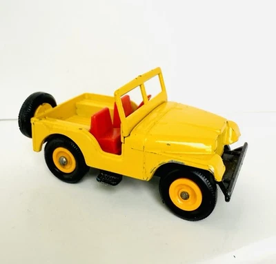 1966 Made In England By Lesney Matchbox Series No 72 Toy Jeep Yellow w Red Int. - Image 1 of 4