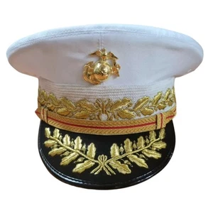 The Salute Uniforms USMC COMMANDANT DRESS WHITE HAT - Picture 1 of 6