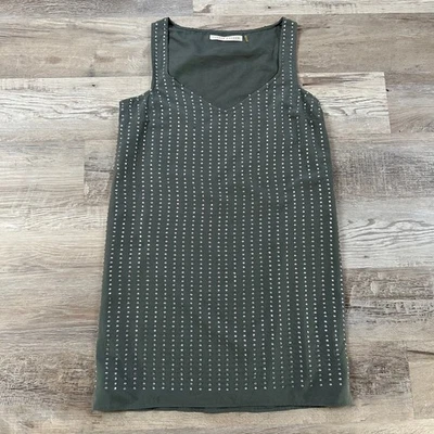 Susana Monaco Blue Green Rhinestone Mini Dress Sleeveless Party Size 8 - Image 1 of 4