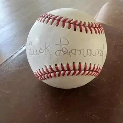 BUCK LEONARD Signed Official MLB Baseball-HALL OF FAME-HOMESTEAD GRAYS-PSA - Image 1 of 2