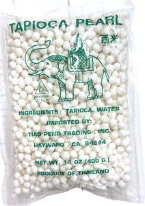 T.P. Brand White Large Tapioca Pearl Boba 14oz (400g) Bag - Product of Thailand - Bild 1 von 3
